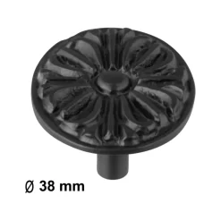 Geen Knop Elian zwart 38mm