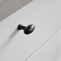Siro Knop Fleur zwart 38mm