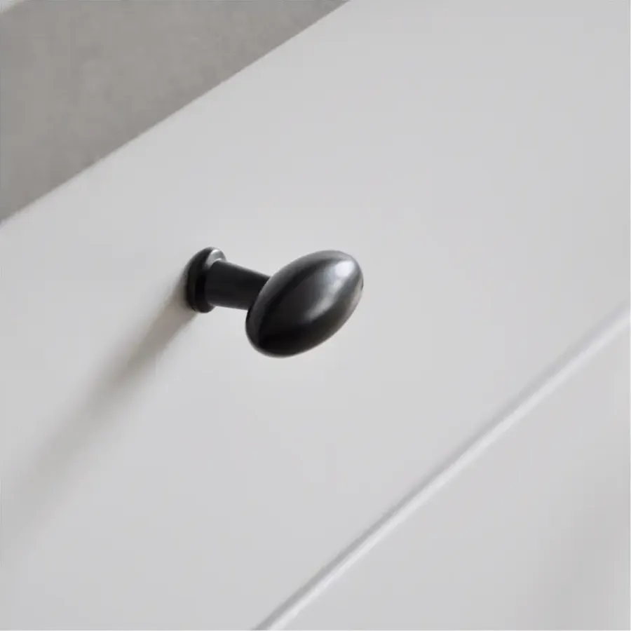 Siro Knop Fleur zwart 38mm