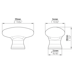 Siro Knop Floor wit 55mm
