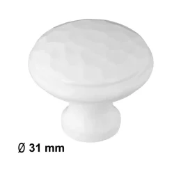Geen Knop Hamerslag wit 31mm