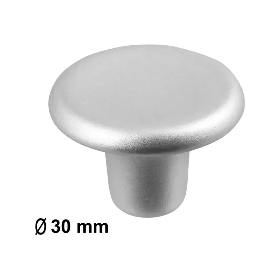 Geen Knop Hetty aluminium 30mm