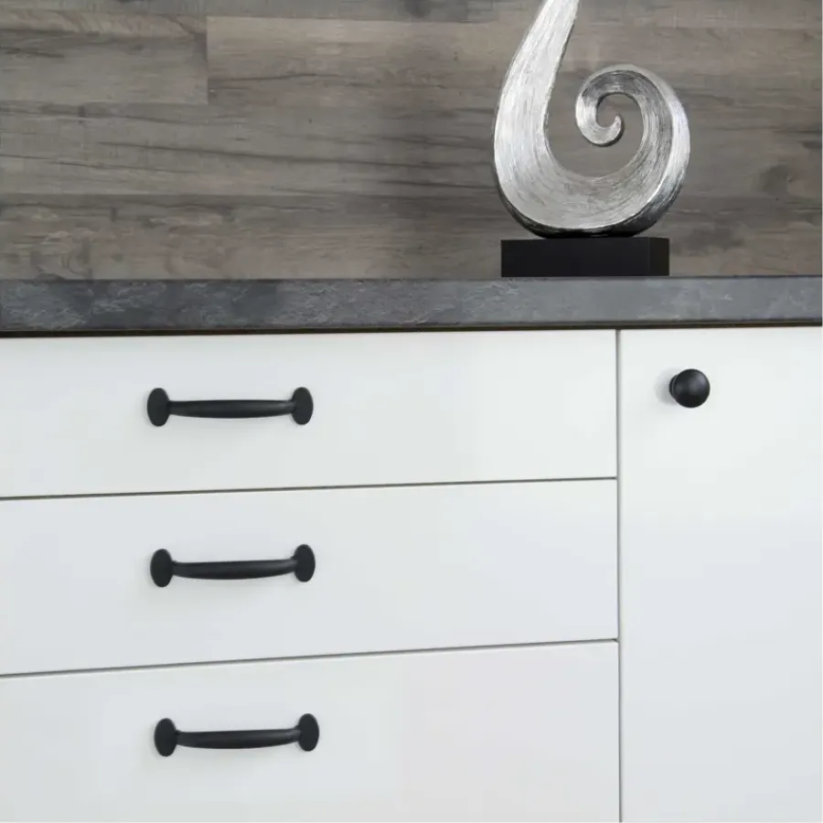 Siro Knop Hilde zwart 32 mm