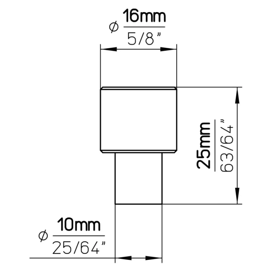 Siro Knop Imke zwart 16mm
