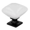Siro Knop Irene wit/zwart mat 34mm