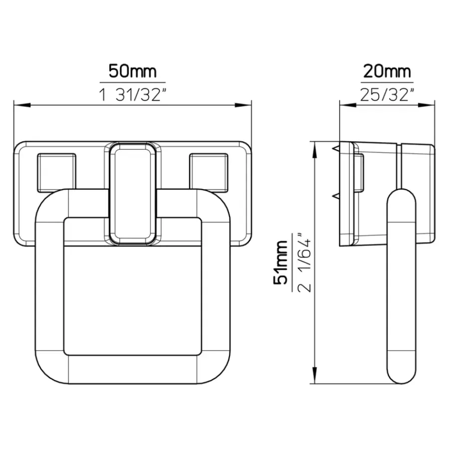 Siro Knop Jasmin zwart 32mm