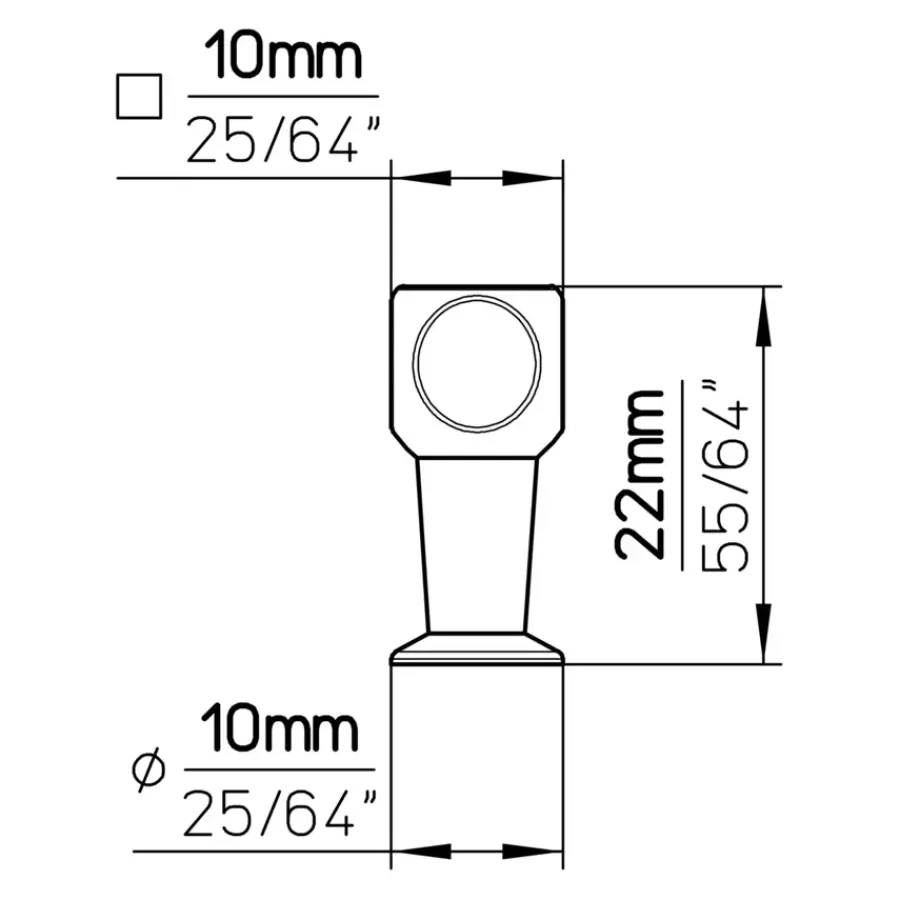Siro Knop Jelle messing gezwart 10mm