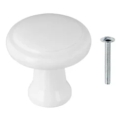 Geen Knop Kay wit 25mm