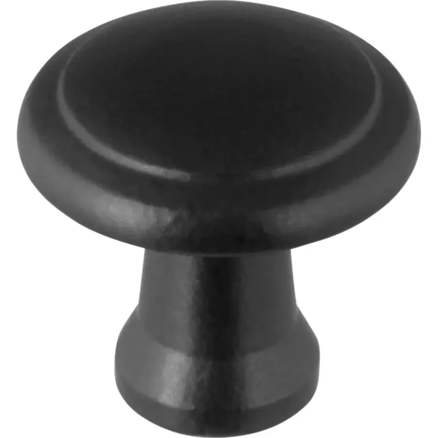 Geen Knop Kay zwart 25mm