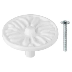 Geen Knop Lyam wit 45mm