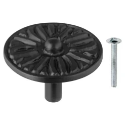 Geen Knop Lyam zwart 45mm