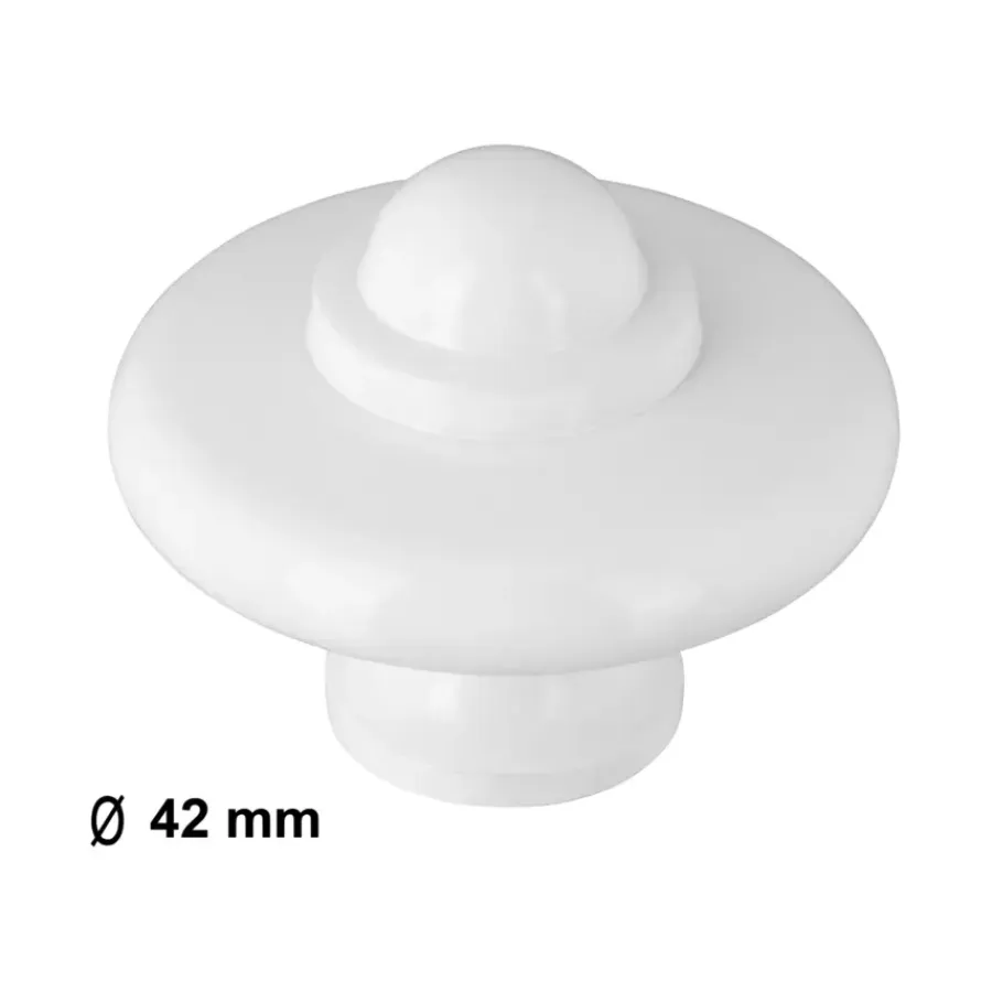 Geen Knop Lydia wit 42 mm