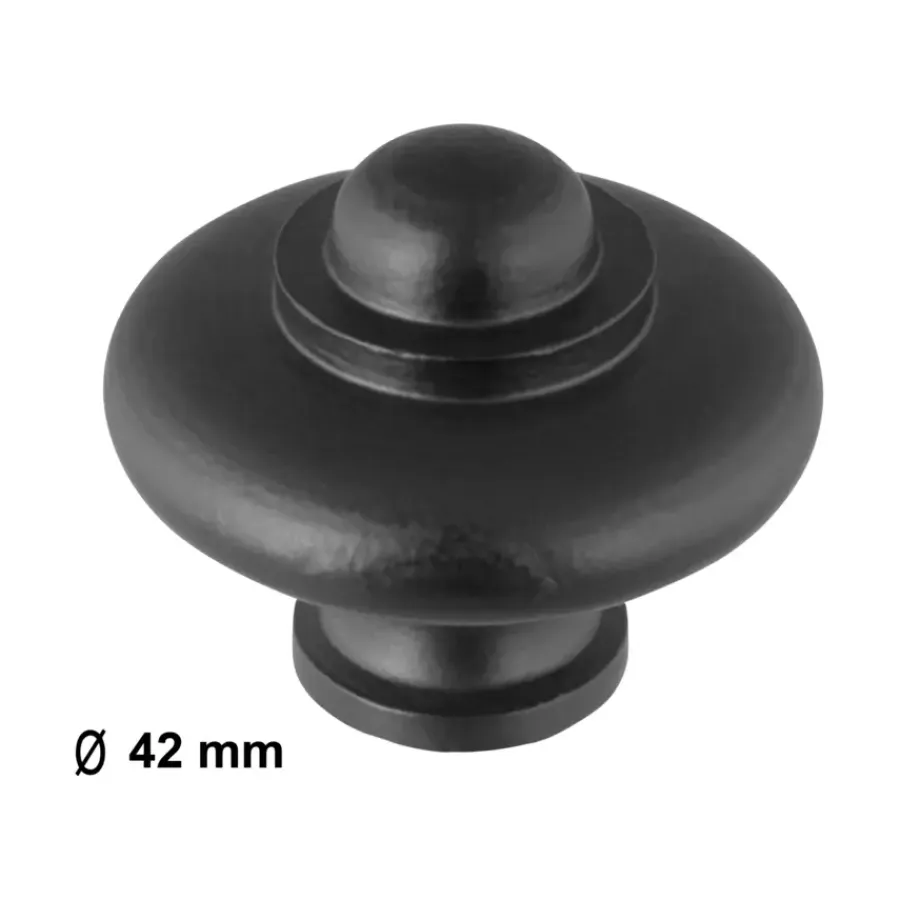 Geen Knop Lydia zwart 42mm