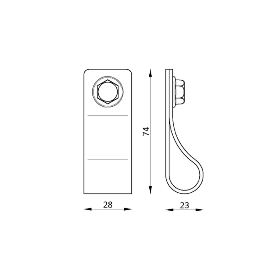 Siro Knop Noah bruin 28mm