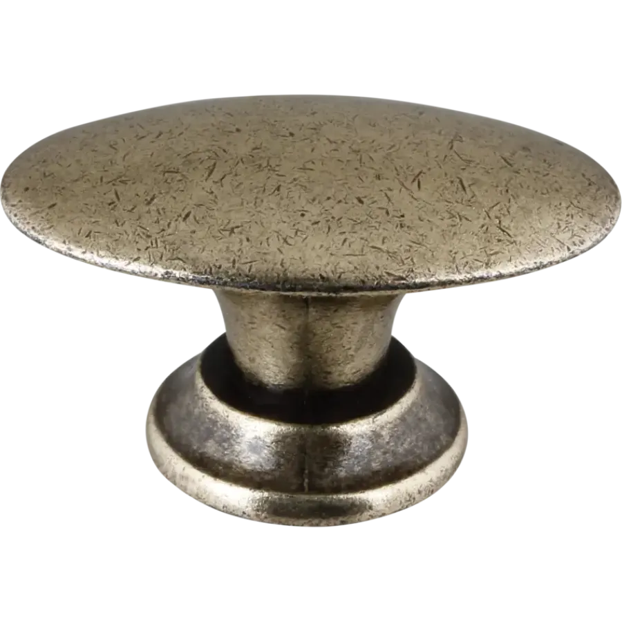Geen Knop Ovaal messing antiek 33mm