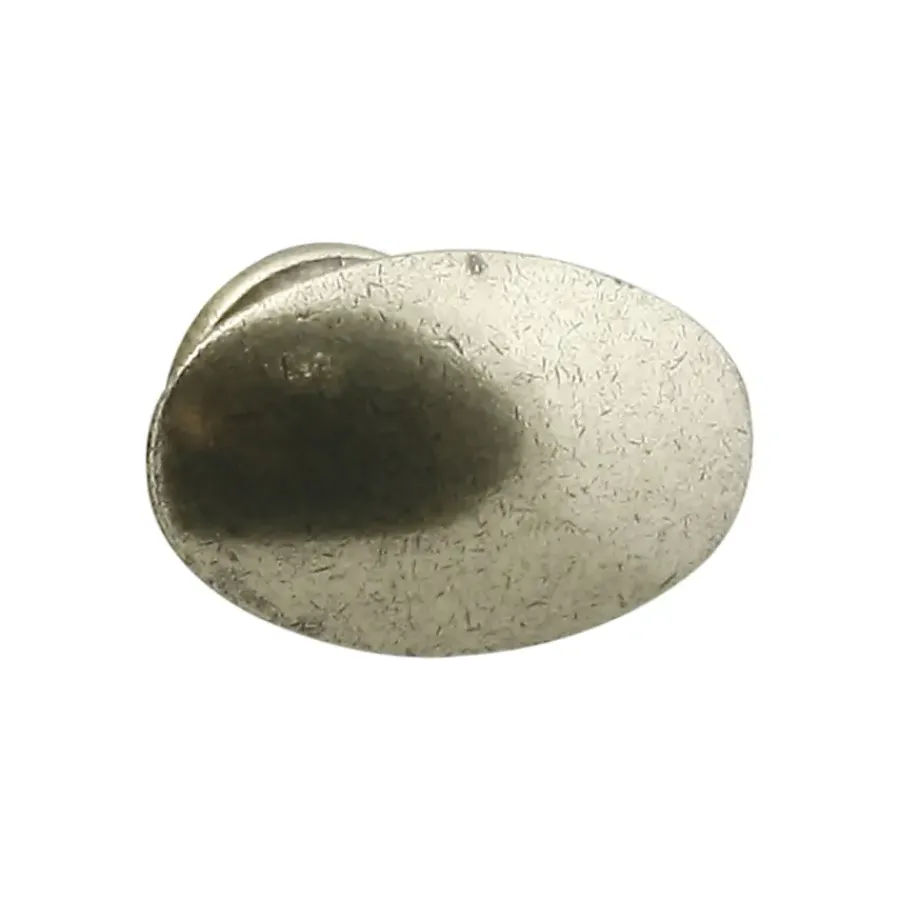 Geen Knop Ovaal messing antiek 33mm