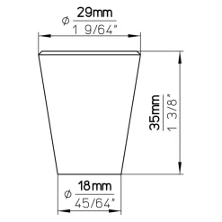 Siro Knop Phoebe rvs 29mm