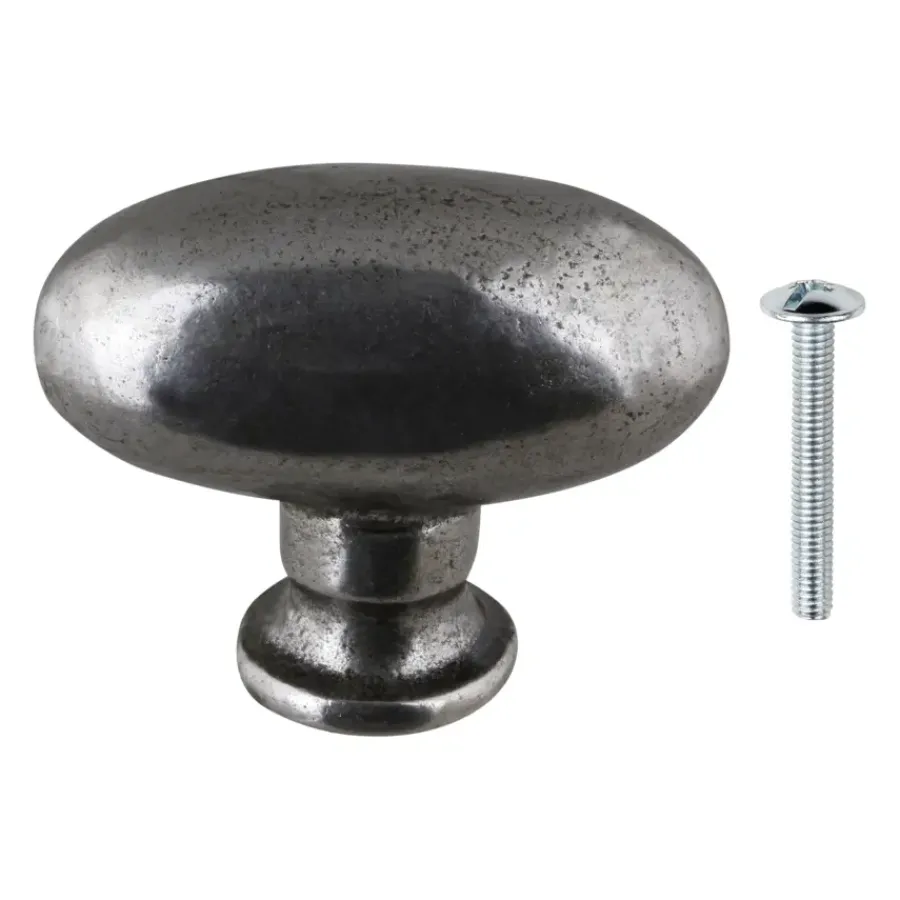 Geen Knop Warwick tin look 40mm