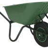 Kruiwagen 100 liter kunststof bak, met luchtwiel