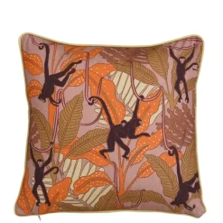 Geen Kussen aap oranje - l45xb45xh10cm
