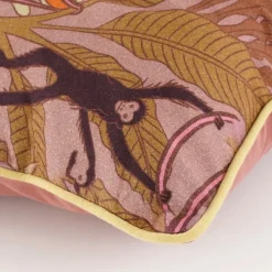 Geen Kussen aap oranje - l45xb45xh10cm