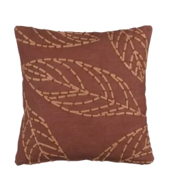 Geen Kussen blad donker bruin - l45xb45xh10cm