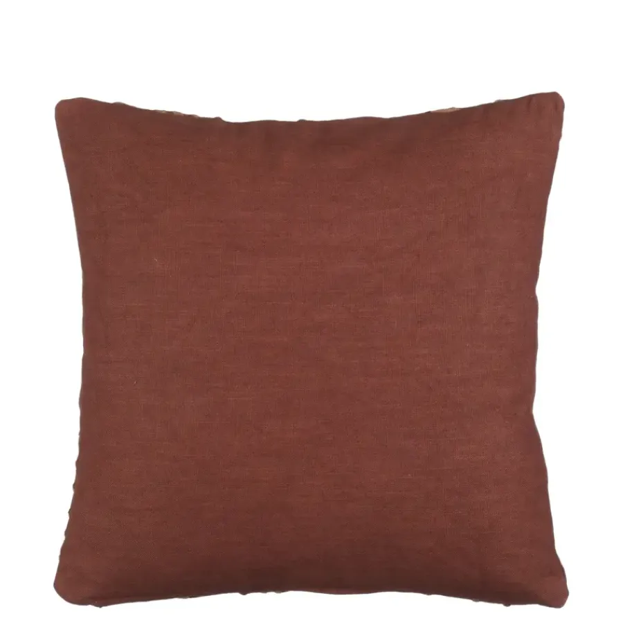 Geen Kussen blad donker bruin - l45xb45xh10cm