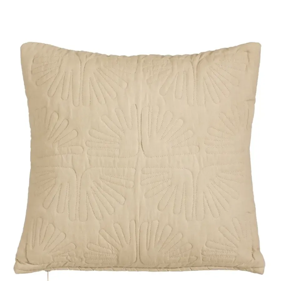 Geen Kussen bloem beige - l45xb45xh10cm