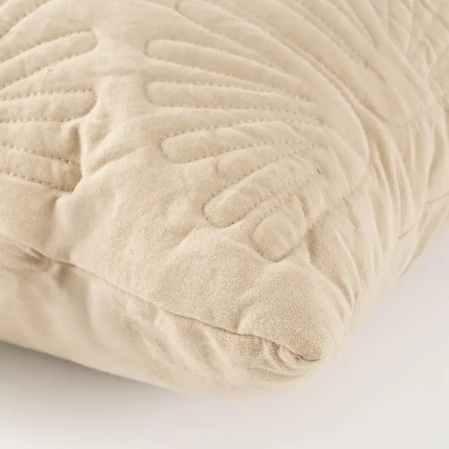 Geen Kussen bloem beige - l45xb45xh10cm