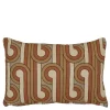 Geen Kussen graphic beige rood 55 x 35 cm