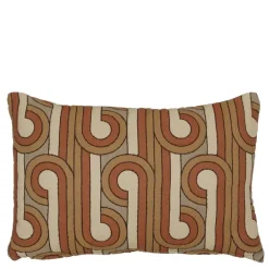 Geen Kussen graphic beige rood 55 x 35 cm