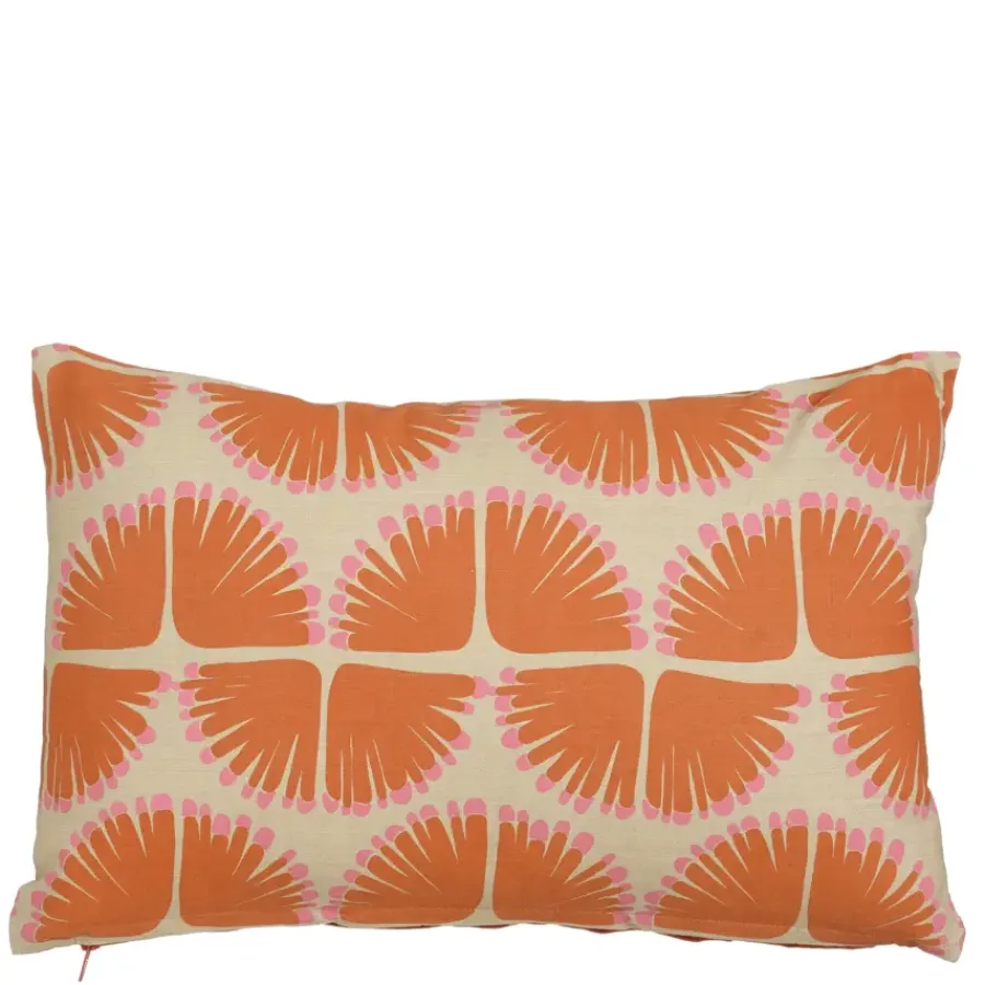 Geen Kussen graphic oranje - l55xb35xh10cm