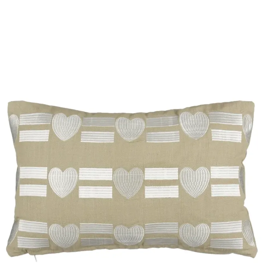 Geen Kussen hart beige - l55xb35xh10cm