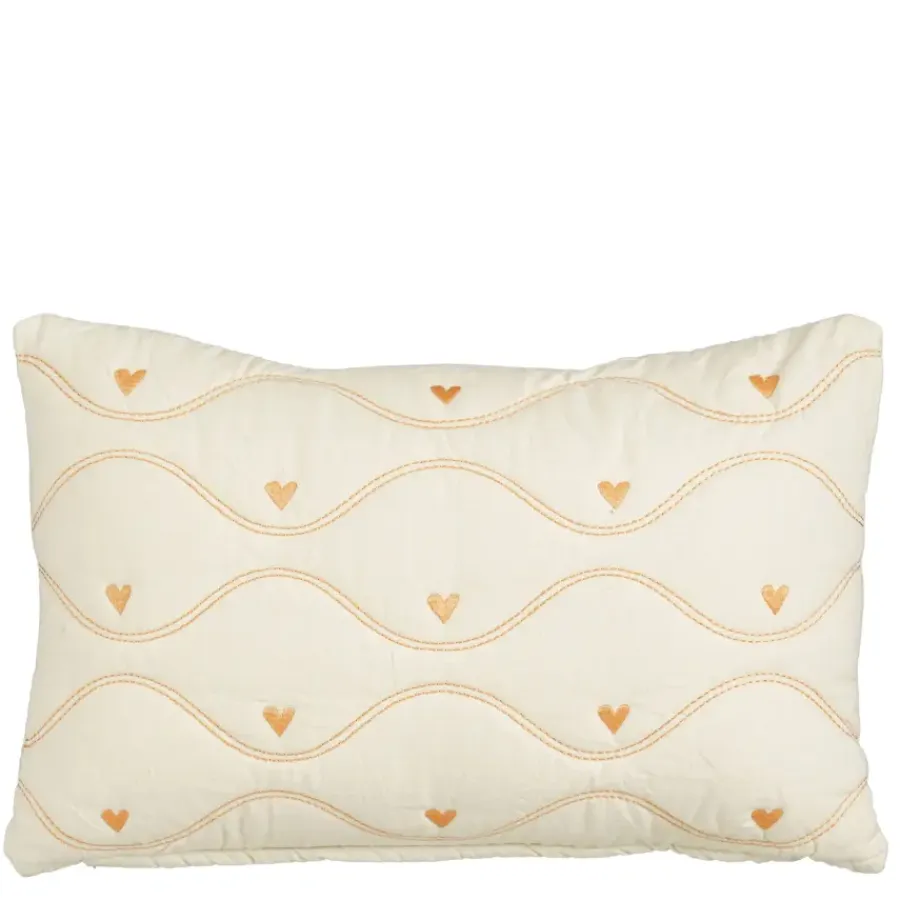 Geen Kussen hart oranje - l55xb35xh10cm