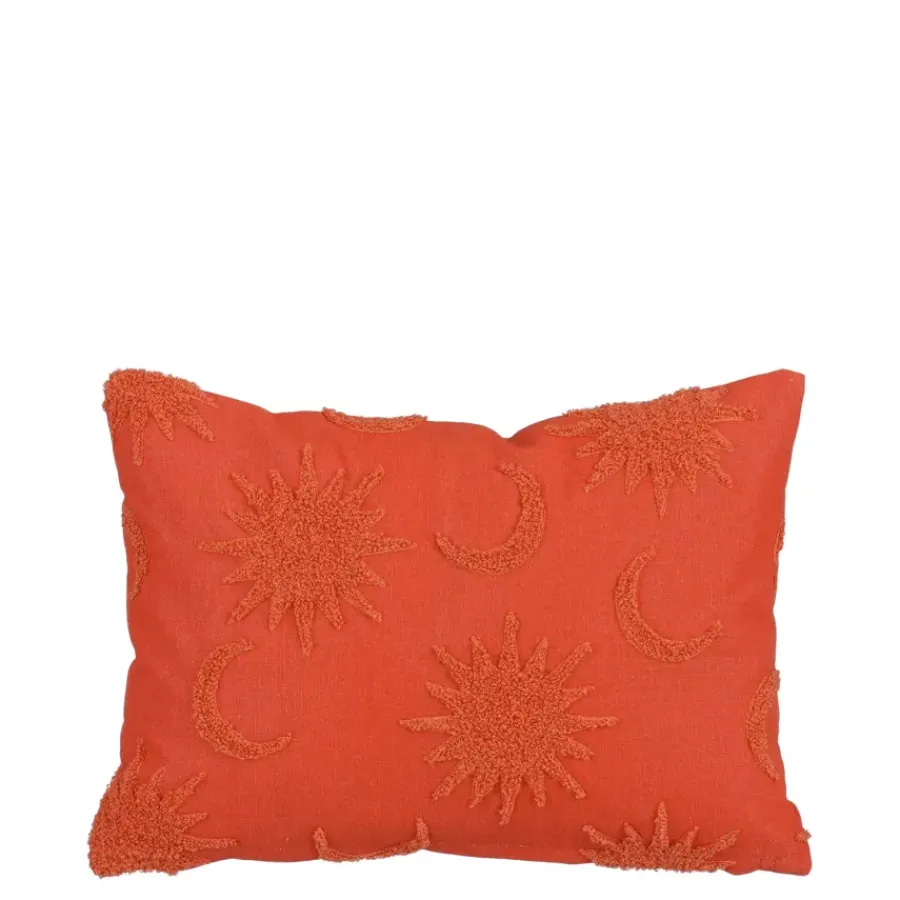 Geen Kussen maan rood - l35xb25xh10cm