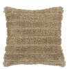 Geen Kussen pluche streep beige 45 x 45 cm