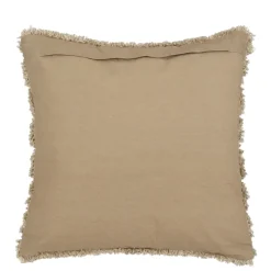 Geen Kussen pluche streep beige 45 x 45 cm
