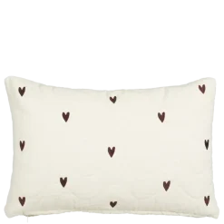 Geen Kussen print hart paars 55 x 35 cm