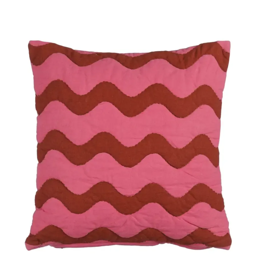 Geen Kussen roze waves - l45xb45xh10cm