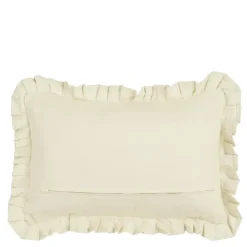 Geen Kussen ruffled beige - l55xb35xh10cm