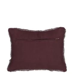 Geen Kussen ruffled bordeaux 35 x 25 cm