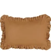 Geen Kussen ruffled l.bruin - l55xb35xh10cm