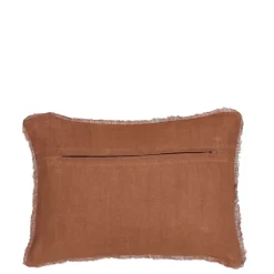 Geen Kussen ruffled licht bruin 35 x 25 cm