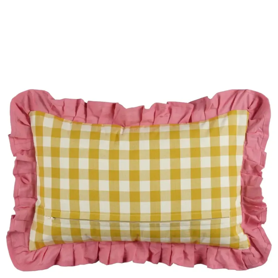Geen Kussen ruit oker - l55xb35xh10cm