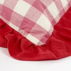 Geen Kussen ruit roze - l55xb35xh10cm
