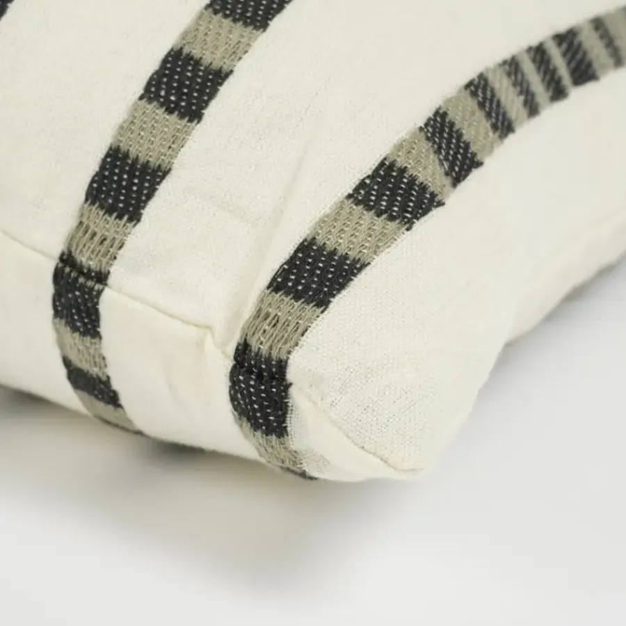 Geen Kussen streep antraciet - l55xb35xh10cm
