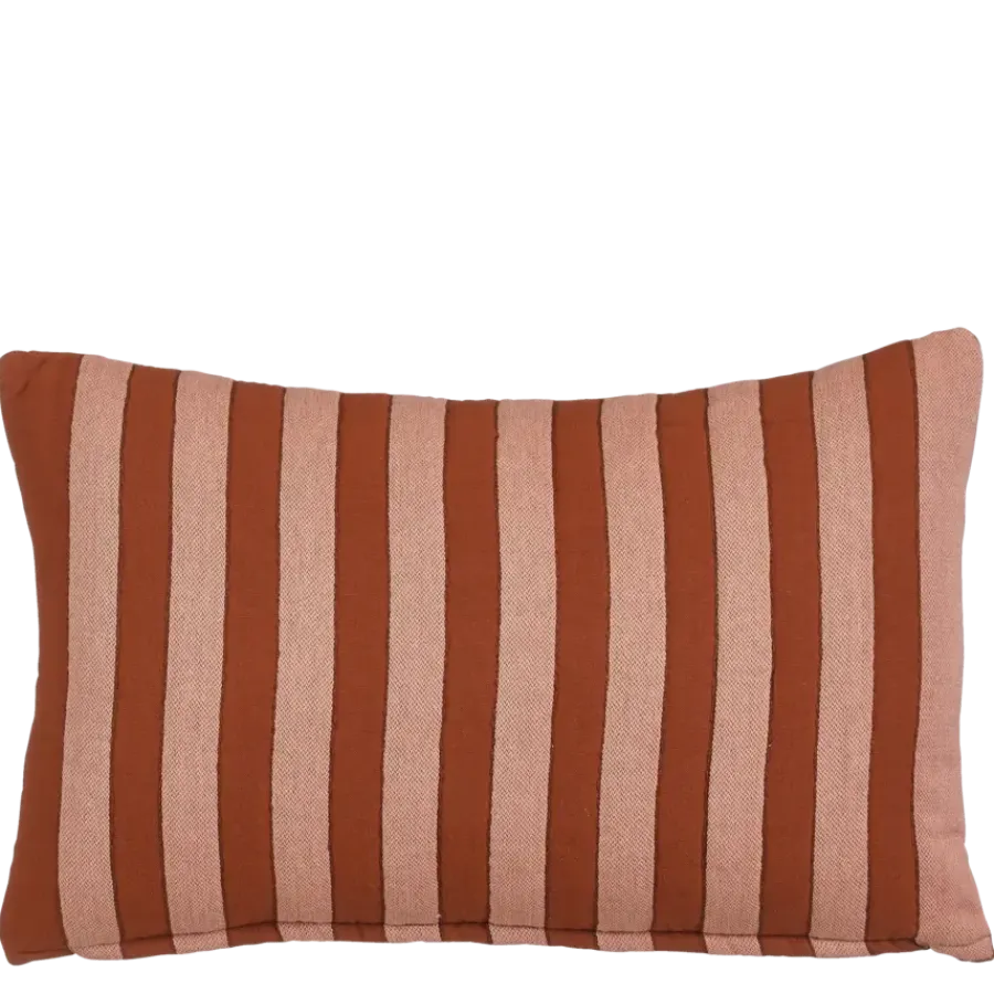 Geen Kussen streep bruin - l55xb35xh10cm