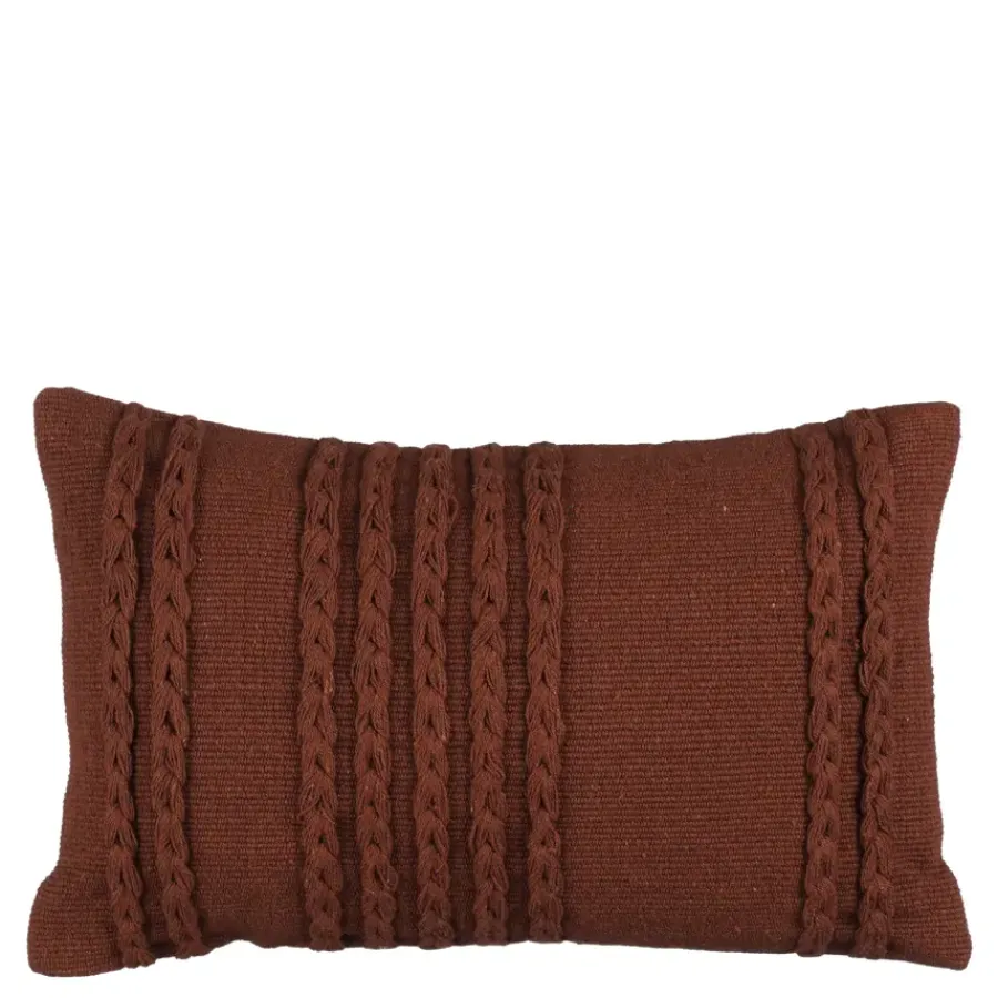 Geen Kussen streep bruin - l55xb35xh10cm