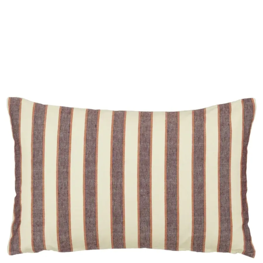 Geen Kussen streep d.bruin - l55xb35xh10cm