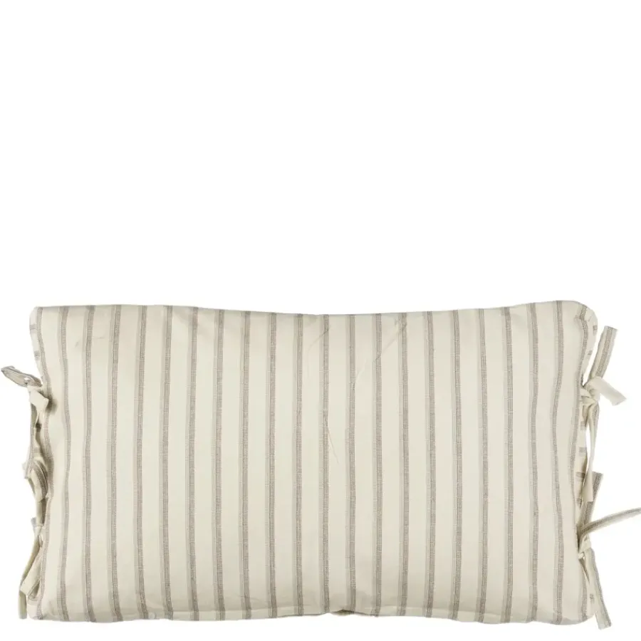 Geen Kussen streep donker bruin - l55xb35xh10cm